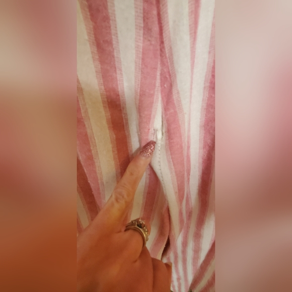 Forever 21 Linen Stripe Crop Jumpsuit - Picture 7 of 7